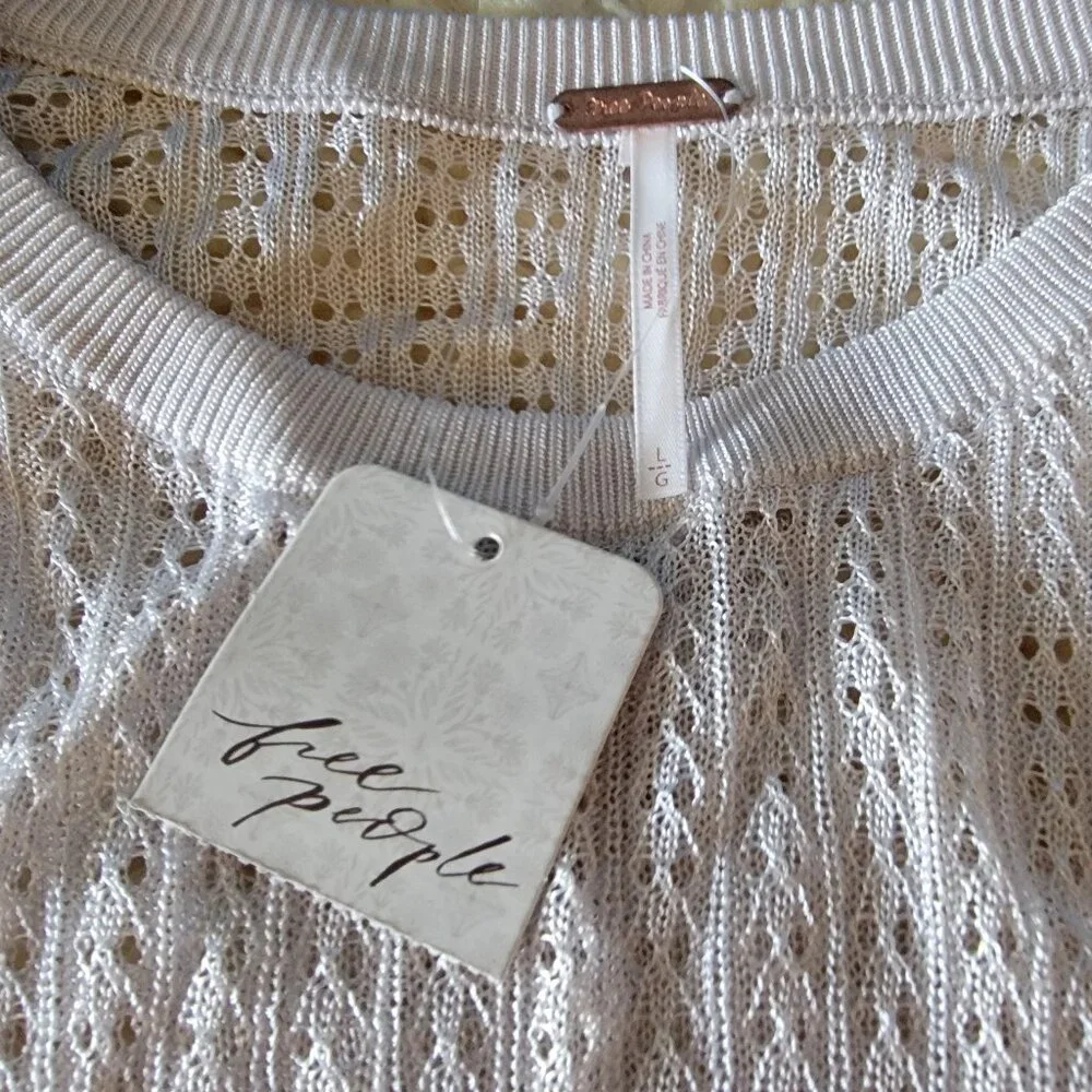 NWT Free People H2o crew pullover- color:found moon - size L - Picture 5 of 8